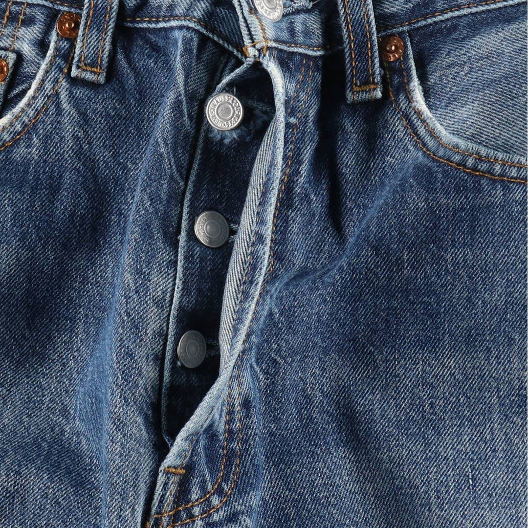 Levi's 501 Euro Model Straight Denim Pants, Made in France, Women's Size L (W28 equivalent) cotton blue type Vintage Second Hand