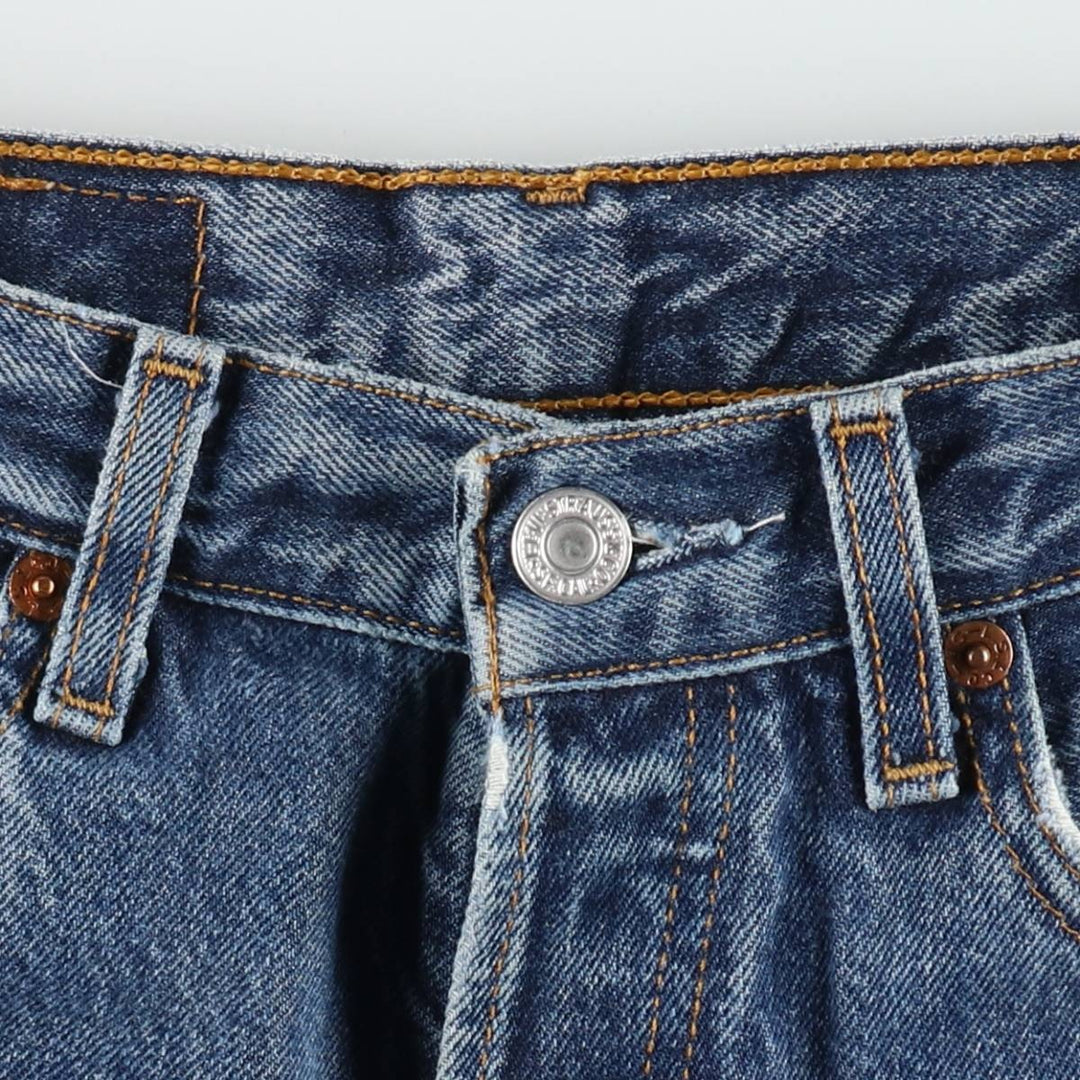 Levi's 501 Euro Model Straight Denim Pants, Made in France, Women's Size L (W28 equivalent) cotton blue type Vintage Second Hand
