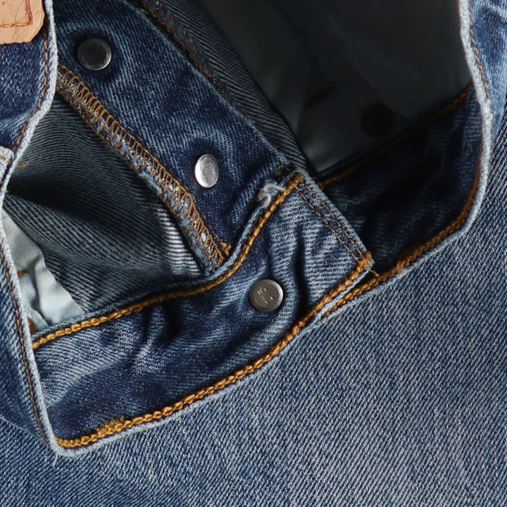 Levi's 501 Euro Model Straight Denim Pants, Made in France, Women's Size L (W28 equivalent) cotton blue type Vintage Second Hand
