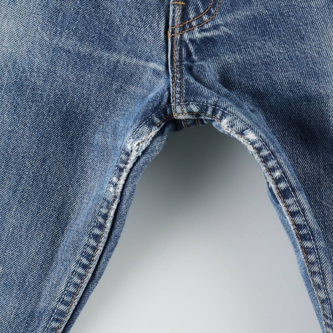 Levi's 501 Euro Model Straight Denim Pants, Made in France, Women's Size L (W28 equivalent) cotton blue type Vintage Second Hand