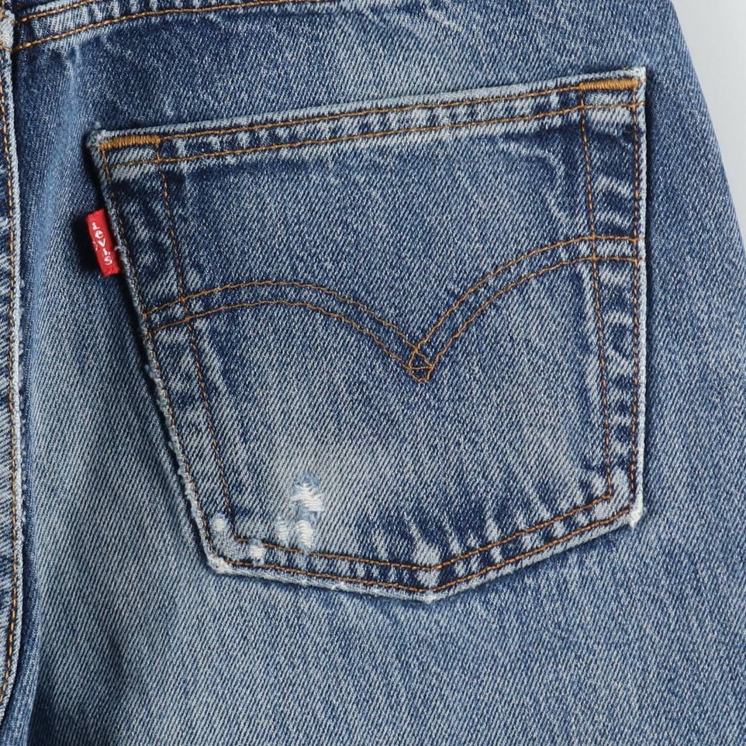 Levi's 501 Euro Model Straight Denim Pants, Made in France, Women's Size L (W28 equivalent) cotton blue type Vintage Second Hand