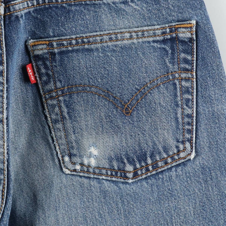 Levi's 501 Euro Model Straight Denim Pants, Made in France, Women's Size L (W28 equivalent) cotton blue type Vintage Second Hand