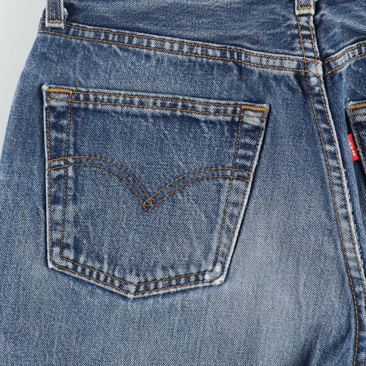 Levi's 501 Euro Model Straight Denim Pants, Made in France, Women's Size L (W28 equivalent) cotton blue type Vintage Second Hand