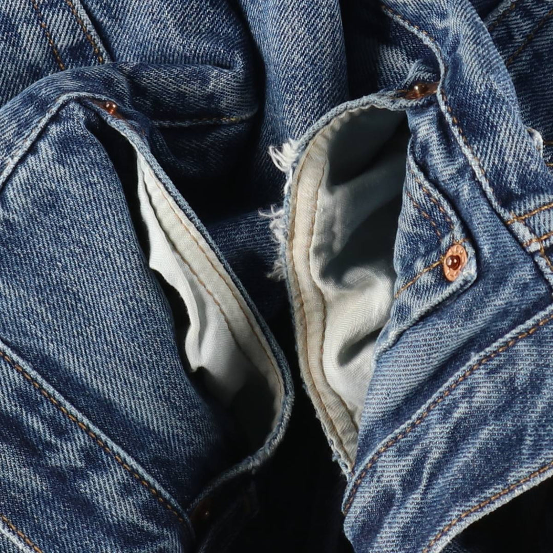 Levi's 501 Euro Model Straight Denim Pants, Made in France, Women's Size L (W28 equivalent) cotton blue type Vintage Second Hand