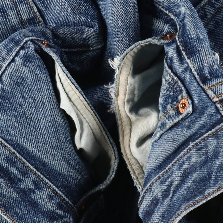 Levi's 501 Euro Model Straight Denim Pants, Made in France, Women's Size L (W28 equivalent) cotton blue type Vintage Second Hand