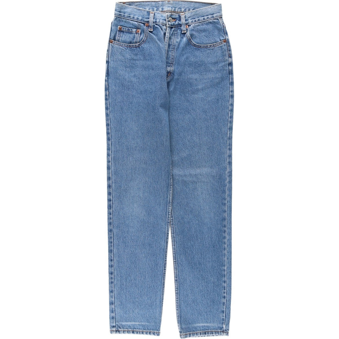 1990'S Levi's 501-0191 Straight Denim Pants, Made in USA, Women's Size L (equivalent to W27), Vintage cotton blue type Vintage Second Hand
