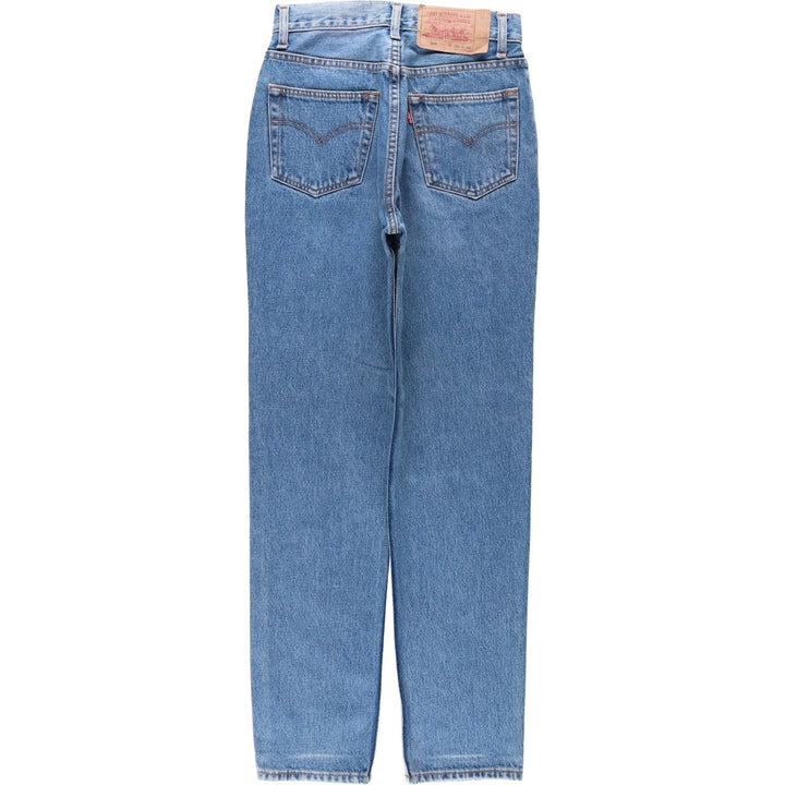 1990'S Levi's 501-0191 Straight Denim Pants, Made in USA, Women's Size L (equivalent to W27), Vintage cotton blue type Vintage Second Hand