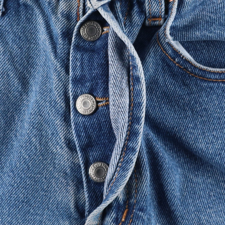 1990'S Levi's 501-0191 Straight Denim Pants, Made in USA, Women's Size L (equivalent to W27), Vintage cotton blue type Vintage Second Hand