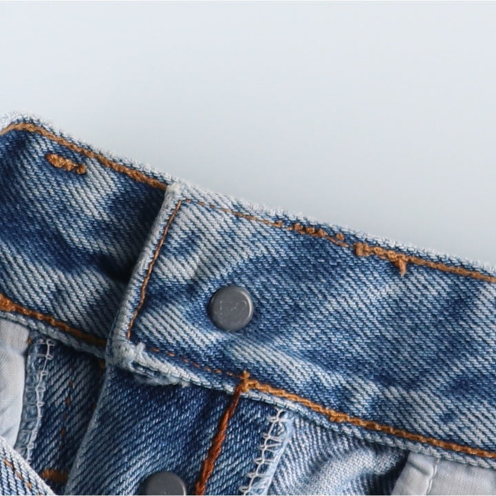 1990'S Levi's 501-0191 Straight Denim Pants, Made in USA, Women's Size L (equivalent to W27), Vintage cotton blue type Vintage Second Hand