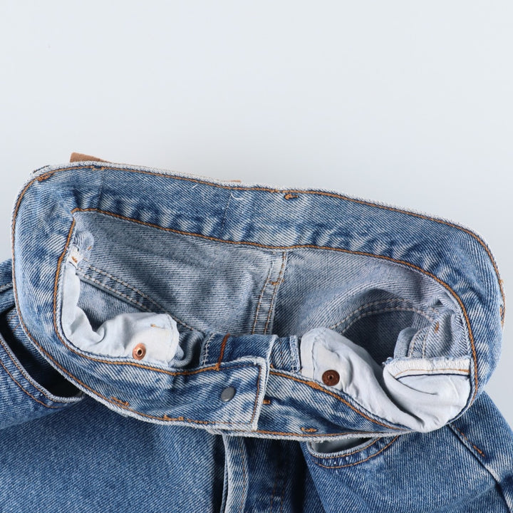 1990'S Levi's 501-0191 Straight Denim Pants, Made in USA, Women's Size L (equivalent to W27), Vintage cotton blue type Vintage Second Hand