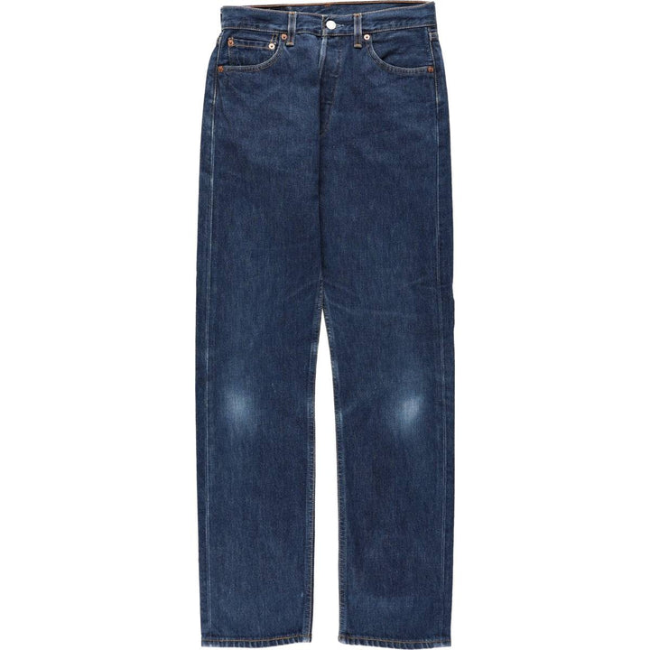 1990'S Levi's 6501-6214 Straight Denim Pants, Made in USA, Women's Size L (equivalent to W28), Vintage cotton blue type Vintage Second Hand