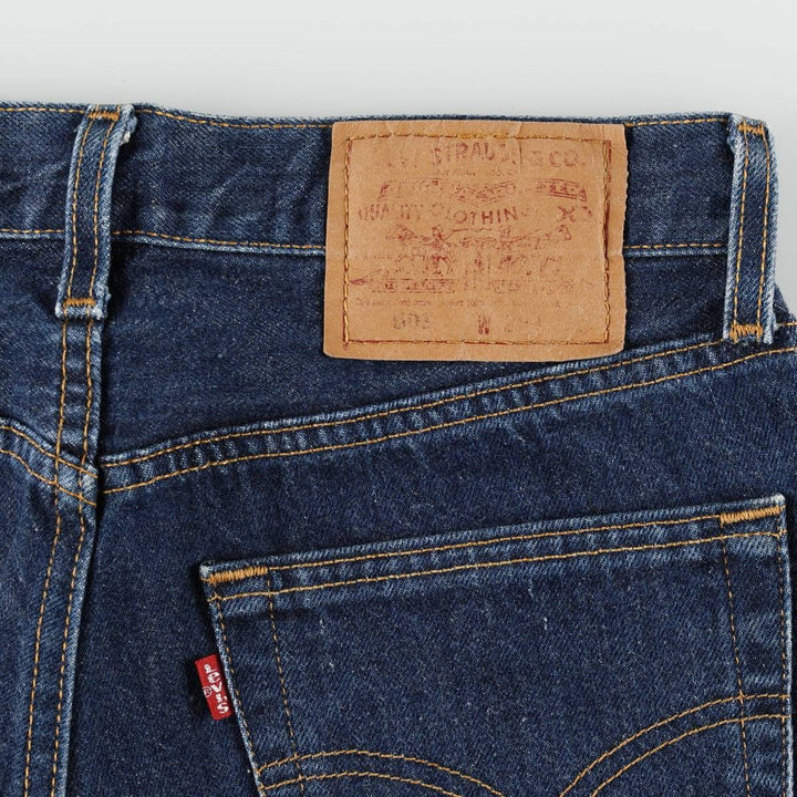 1990'S Levi's 6501-6214 Straight Denim Pants, Made in USA, Women's Size L (equivalent to W28), Vintage cotton blue type Vintage Second Hand