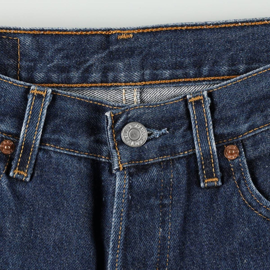 1990'S Levi's 6501-6214 Straight Denim Pants, Made in USA, Women's Size L (equivalent to W28), Vintage cotton blue type Vintage Second Hand