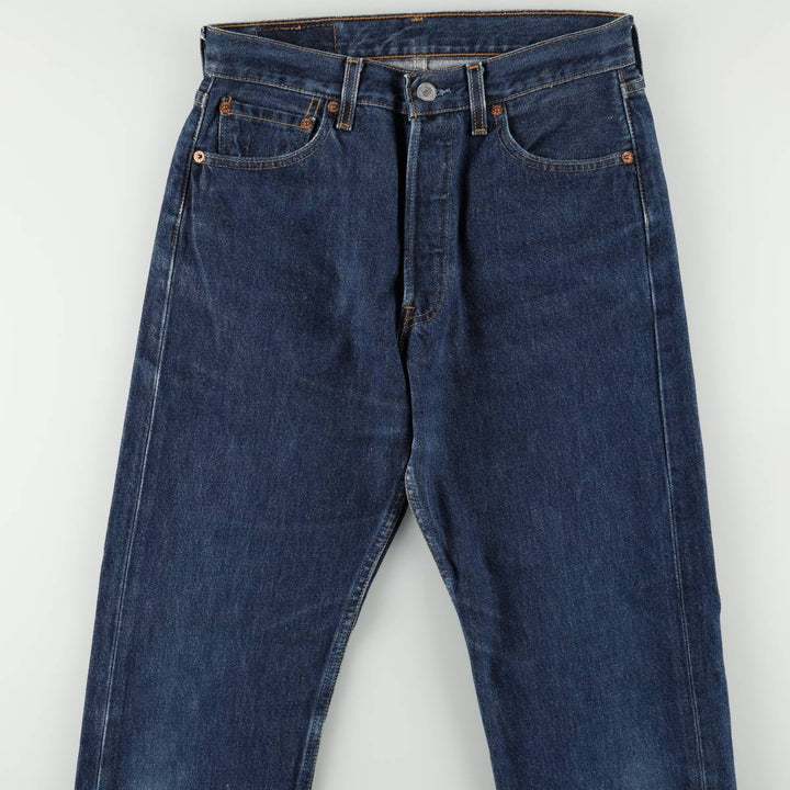 1990'S Levi's 6501-6214 Straight Denim Pants, Made in USA, Women's Size L (equivalent to W28), Vintage cotton blue type Vintage Second Hand