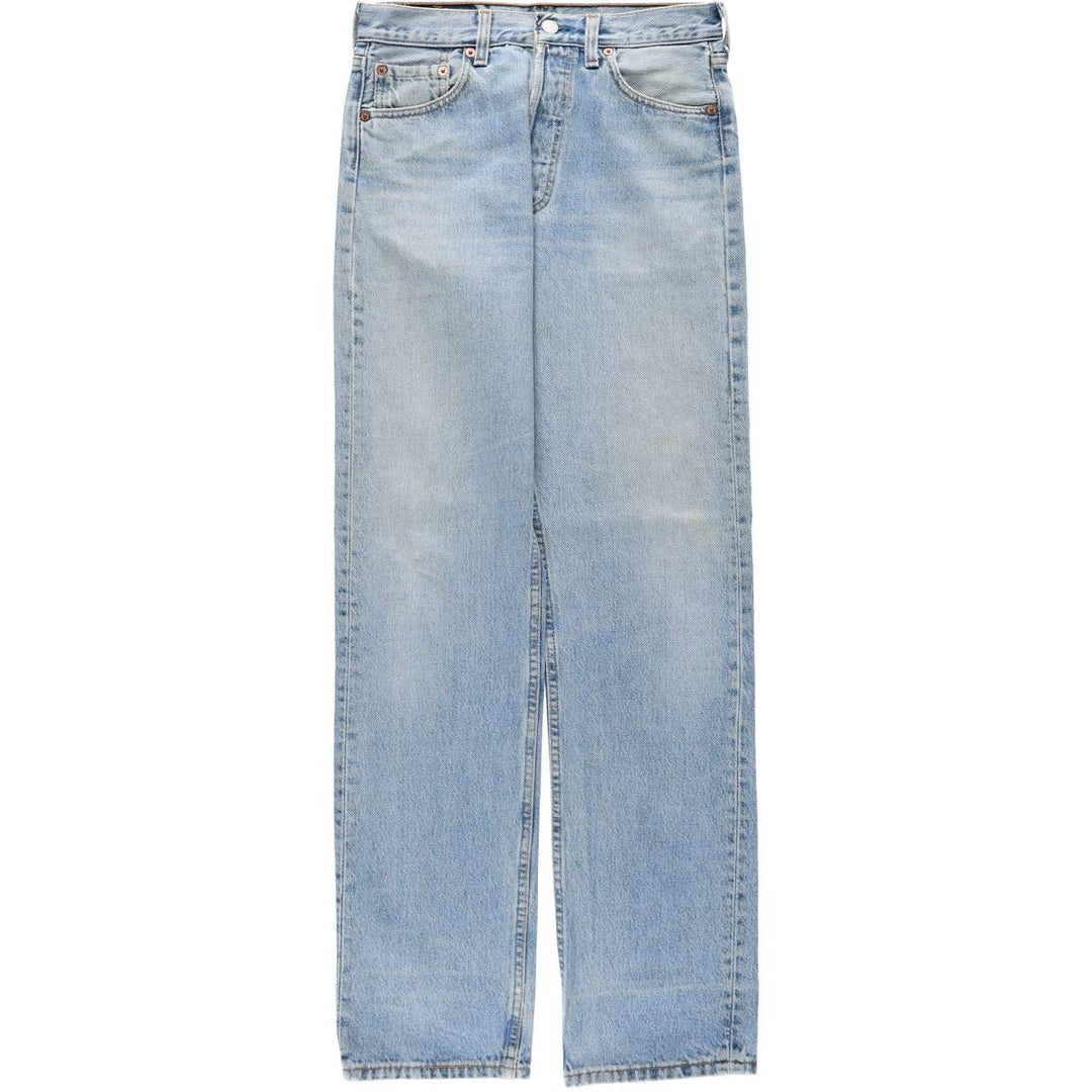 90'S Levi's 501-0193 Straight Denim Pants, Made in USA, Women's Size L (W28), Vintage cotton blue type Vintage Second Hand