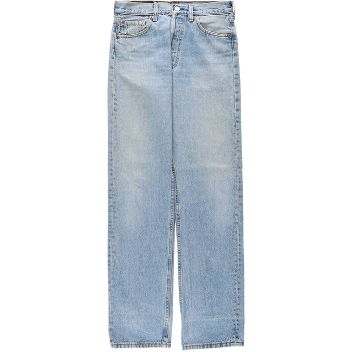 90'S Levi's 501-0193 Straight Denim Pants, Made in USA, Women's Size L (W28), Vintage cotton blue type Vintage Second Hand