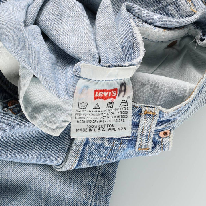 90'S Levi's 501-0193 Straight Denim Pants, Made in USA, Women's Size L (W28), Vintage cotton blue type Vintage Second Hand