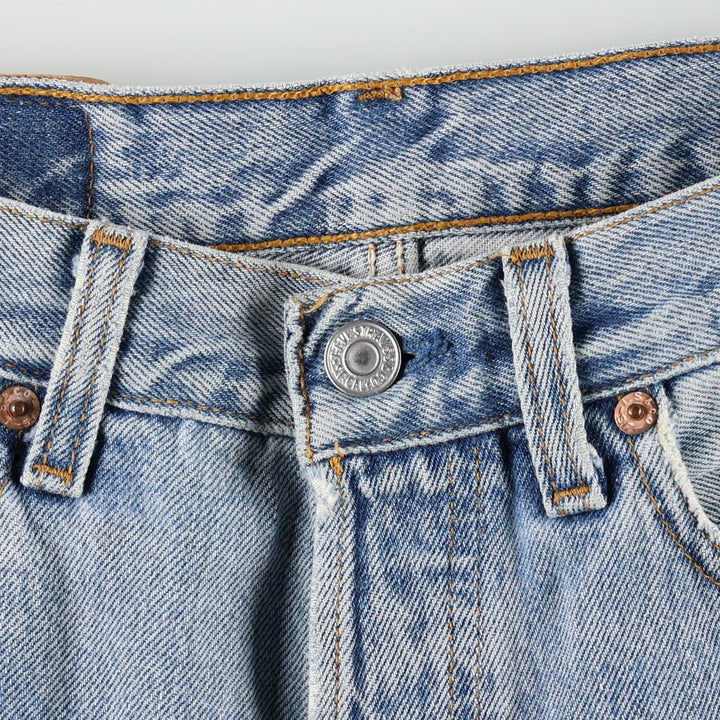 90'S Levi's 501-0193 Straight Denim Pants, Made in USA, Women's Size L (W28), Vintage cotton blue type Vintage Second Hand