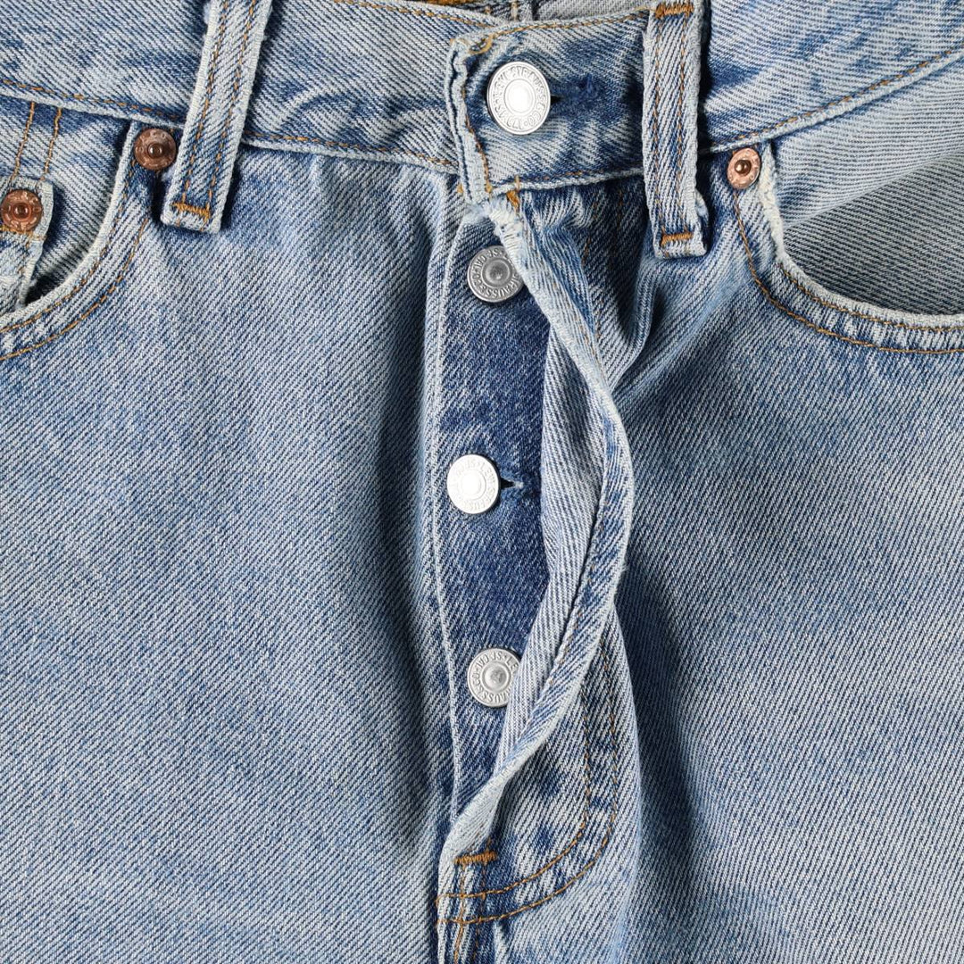 90'S Levi's 501-0193 Straight Denim Pants, Made in USA, Women's Size L (W28), Vintage cotton blue type Vintage Second Hand