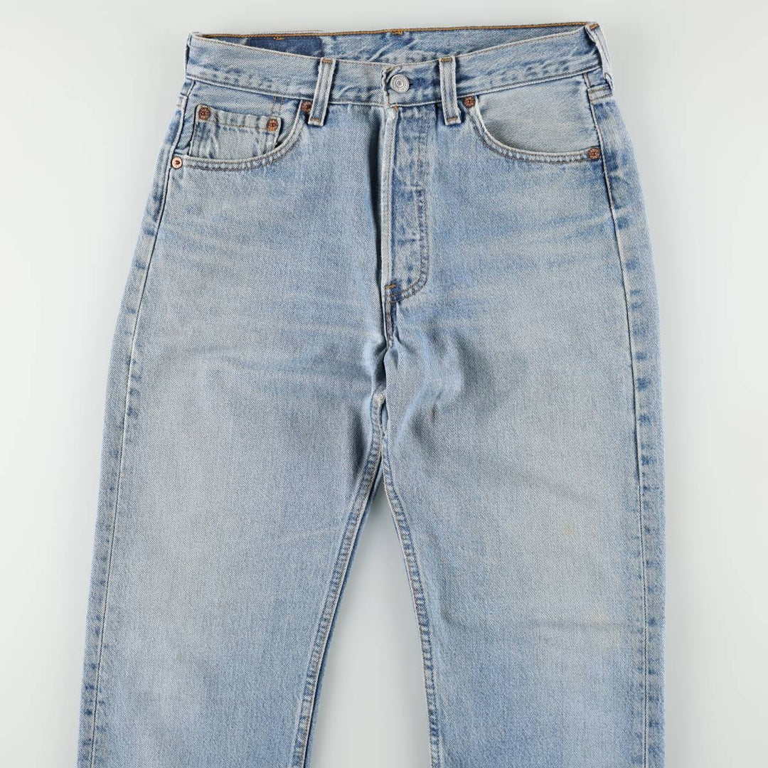 90'S Levi's 501-0193 Straight Denim Pants, Made in USA, Women's Size L (W28), Vintage cotton blue type Vintage Second Hand