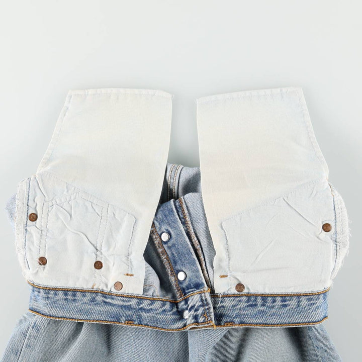90'S Levi's 501-0193 Straight Denim Pants, Made in USA, Women's Size L (W28), Vintage cotton blue type Vintage Second Hand