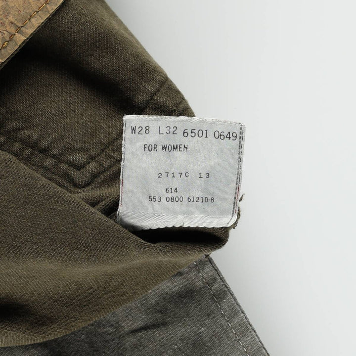 2000'S Levi's 501 Straight Denim Pants, Made in USA, Women's Size L (W27) cotton Khaki type Vintage Second Hand