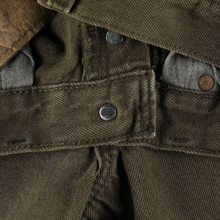 2000'S Levi's 501 Straight Denim Pants, Made in USA, Women's Size L (W27) cotton Khaki type Vintage Second Hand