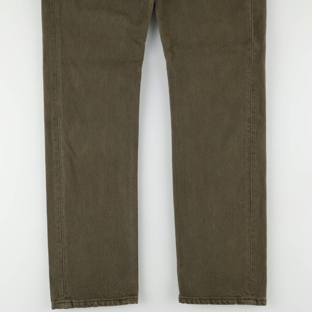 2000'S Levi's 501 Straight Denim Pants, Made in USA, Women's Size L (W27) cotton Khaki type Vintage Second Hand