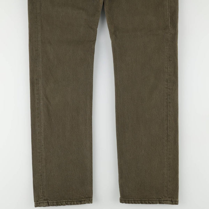 2000'S Levi's 501 Straight Denim Pants, Made in USA, Women's Size L (W27) cotton Khaki type Vintage Second Hand