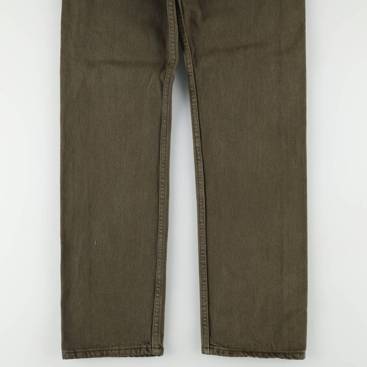 2000'S Levi's 501 Straight Denim Pants, Made in USA, Women's Size L (W27) cotton Khaki type Vintage Second Hand