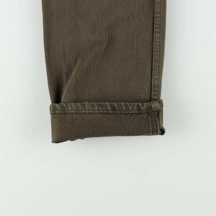 2000'S Levi's 501 Straight Denim Pants, Made in USA, Women's Size L (W27) cotton Khaki type Vintage Second Hand