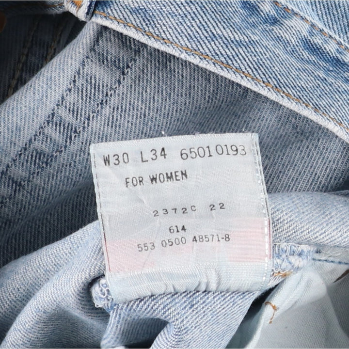 2000'S Levi's 501 Straight Denim Pants, Made in USA, Women's Size L (equivalent to W29) cotton blue type Vintage Second Hand