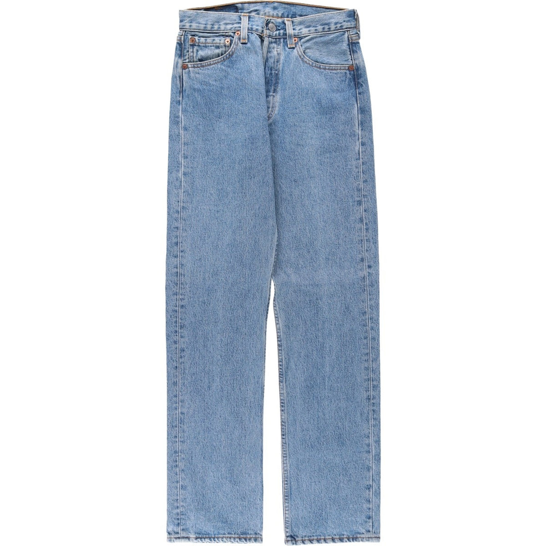90'S Levi's 501-0193 Straight Denim Pants, Made in USA, Women's Size L (W28), Vintage cotton blue type Vintage Second Hand