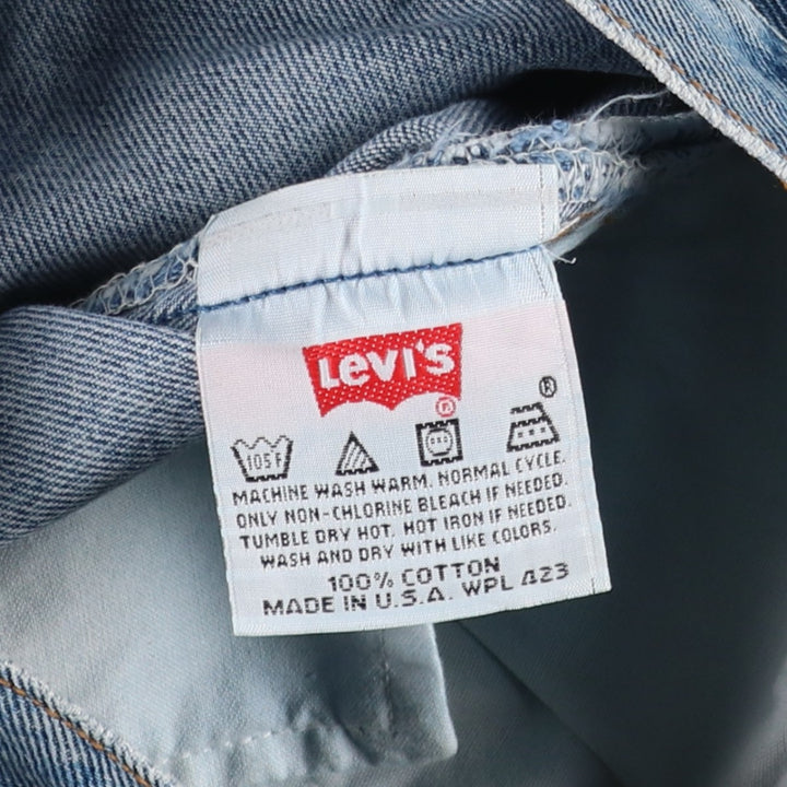 90'S Levi's 501-0193 Straight Denim Pants, Made in USA, Women's Size L (W28), Vintage cotton blue type Vintage Second Hand
