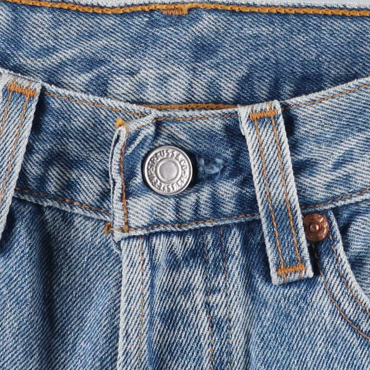 90'S Levi's 501-0193 Straight Denim Pants, Made in USA, Women's Size L (W28), Vintage cotton blue type Vintage Second Hand