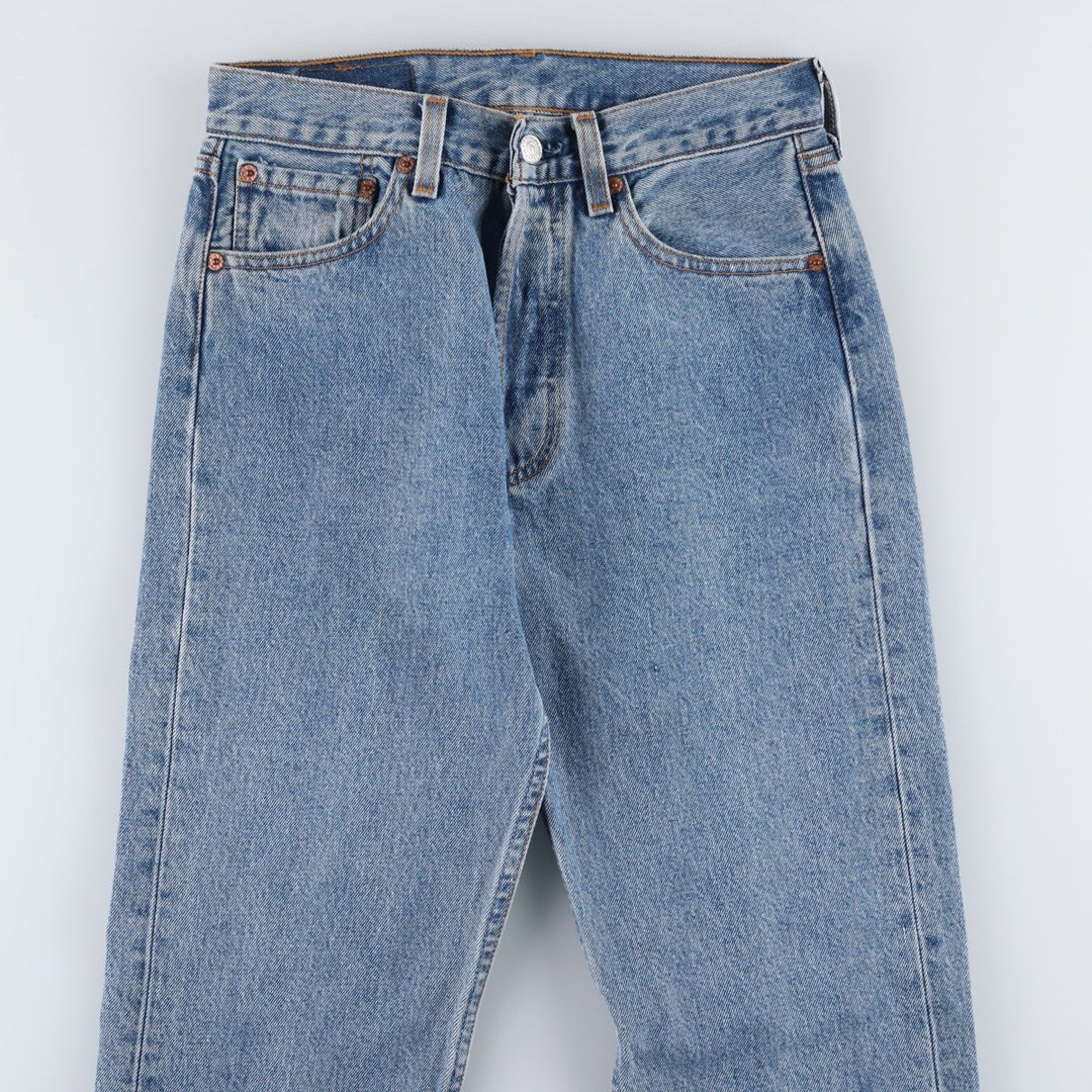 90'S Levi's 501-0193 Straight Denim Pants, Made in USA, Women's Size L (W28), Vintage cotton blue type Vintage Second Hand