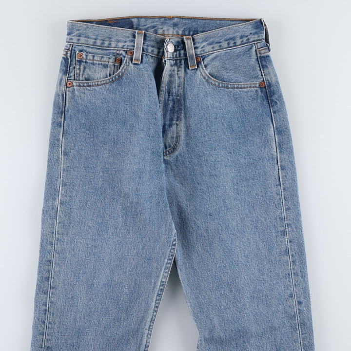 90'S Levi's 501-0193 Straight Denim Pants, Made in USA, Women's Size L (W28), Vintage cotton blue type Vintage Second Hand