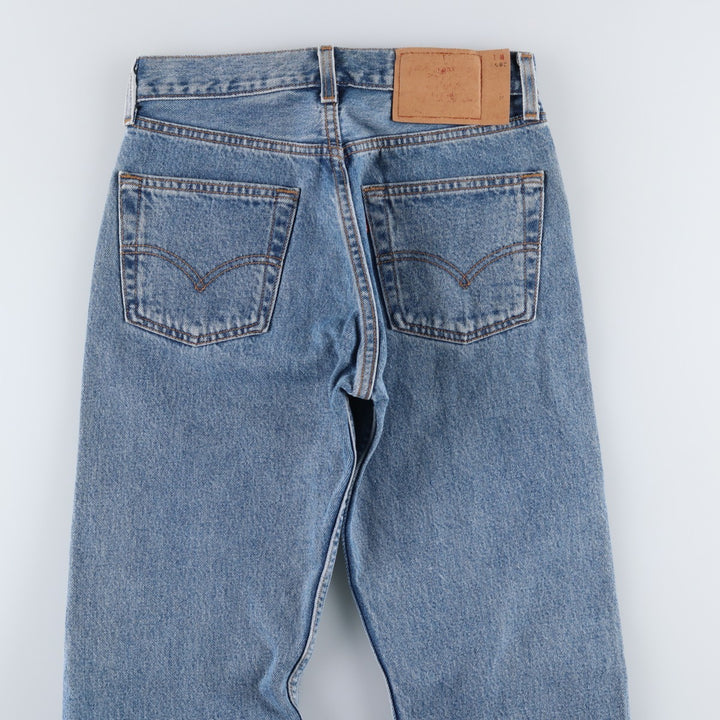 90'S Levi's 501-0193 Straight Denim Pants, Made in USA, Women's Size L (W28), Vintage cotton blue type Vintage Second Hand