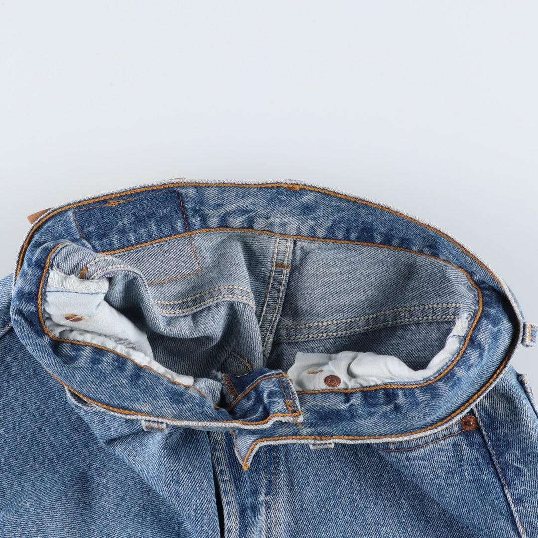 90'S Levi's 501-0193 Straight Denim Pants, Made in USA, Women's Size L (W28), Vintage cotton blue type Vintage Second Hand