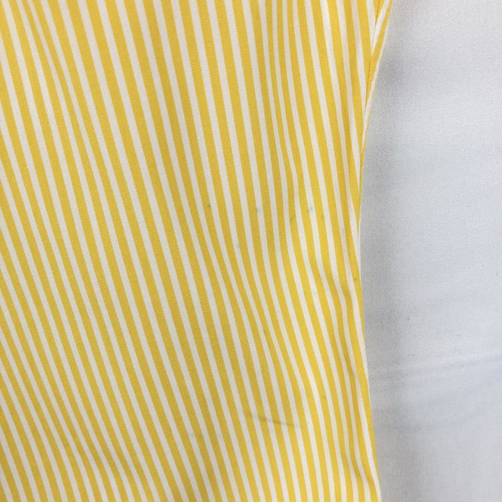 Ralph Lauren Classic Fit Short Sleeve Button Down Striped Shirt Men's XL cotton yellow type Vintage Second Hand