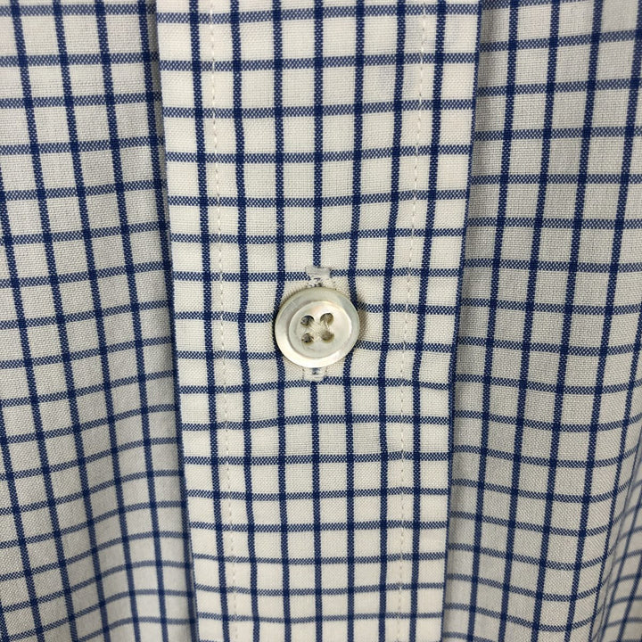 Ralph Lauren Classic Fit short sleeve button down check shirt, men's size XL cotton blue type Vintage Second Hand