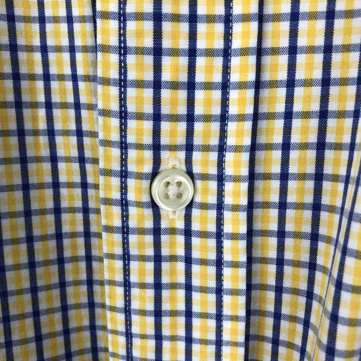 Ralph Lauren BLAKE short sleeve button down check shirt men's XL size cotton yellow type Vintage Second Hand