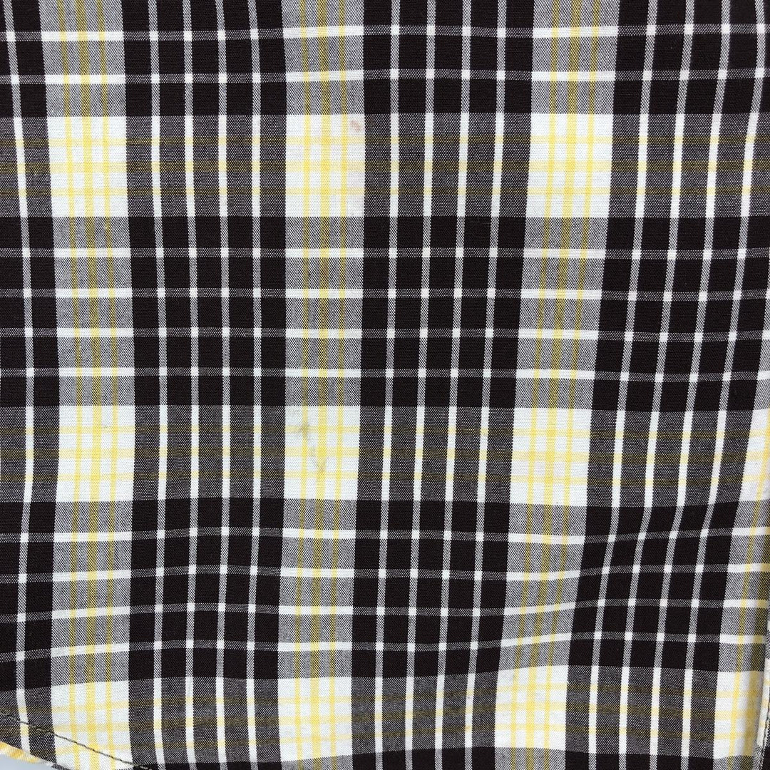 Carhartt Relaxed Fit Check Pattern Button-down Short Sleeve Work Shirt, Men's Medium cotton yellow type Vintage Second Hand