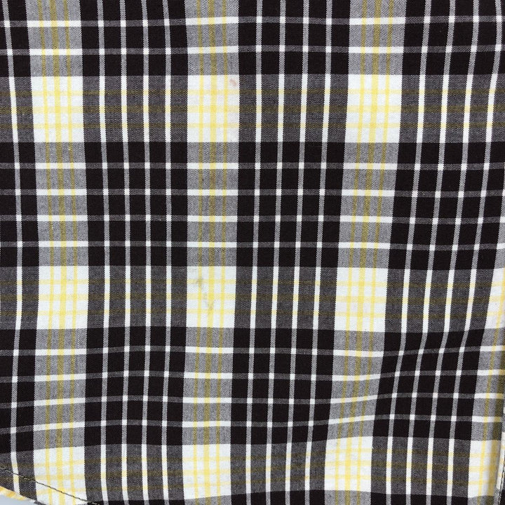 Carhartt Relaxed Fit Check Pattern Button-down Short Sleeve Work Shirt, Men's Medium cotton yellow type Vintage Second Hand