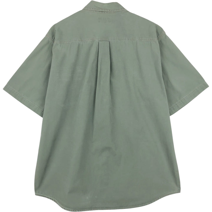 Carhartt short sleeve work shirt, size L for men cotton Khaki type sage green Vintage Second Hand