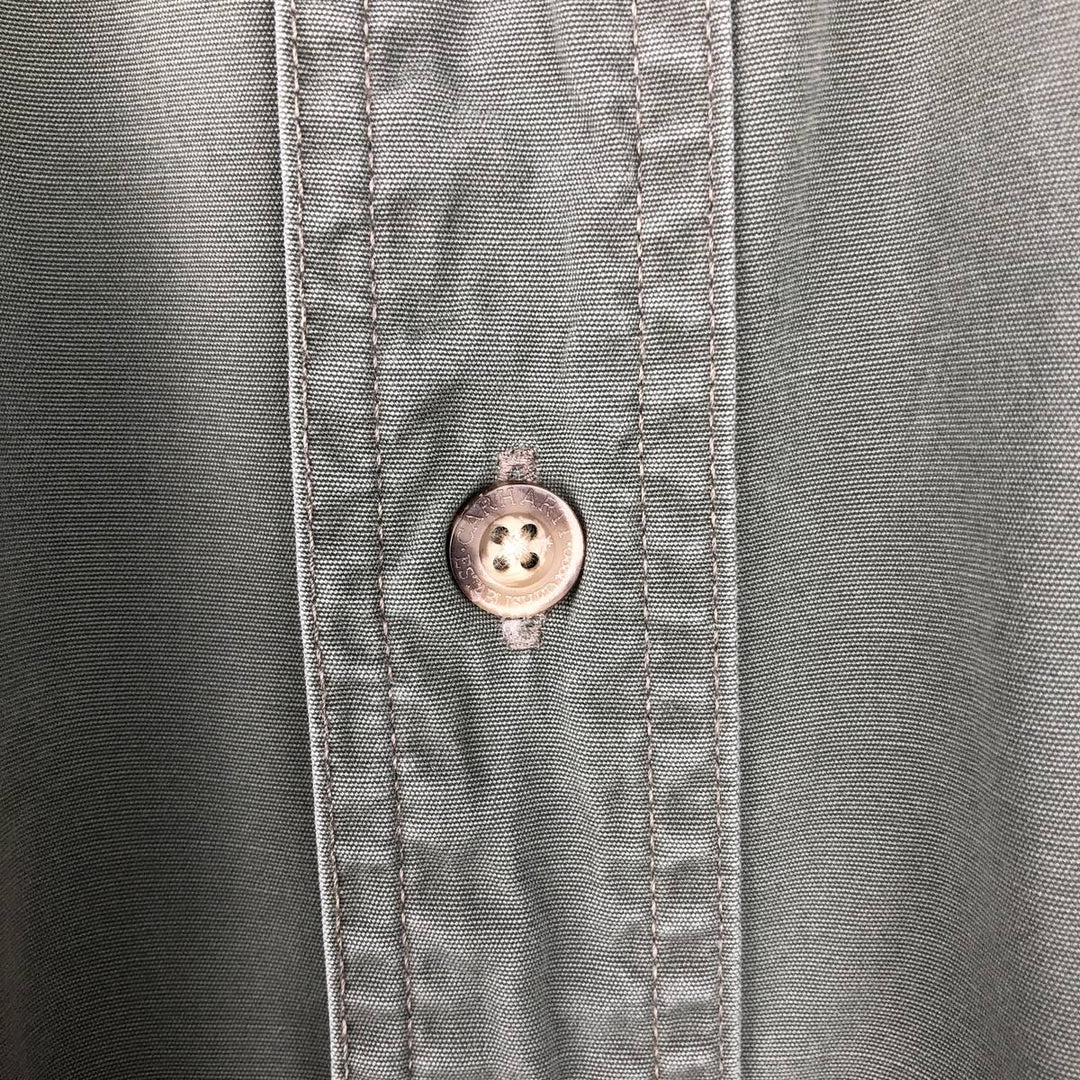 Carhartt short sleeve work shirt, size L for men cotton Khaki type sage green Vintage Second Hand
