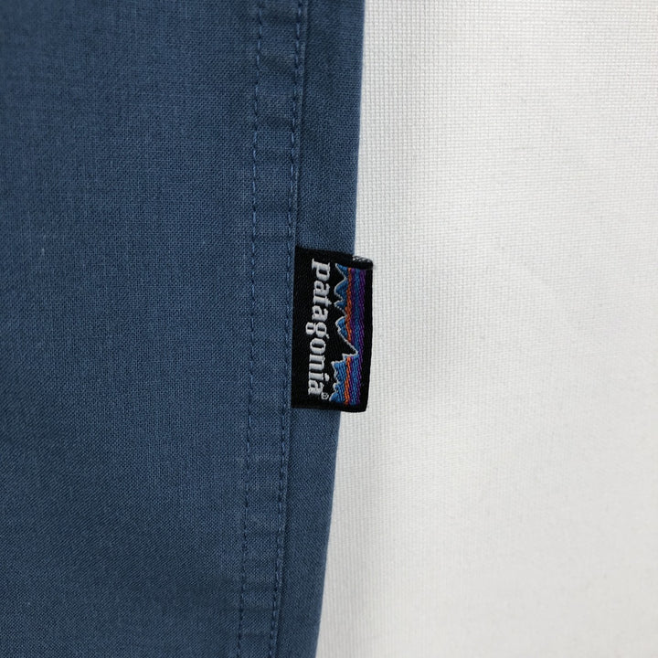 Patagonia 52690SP14 Short-Sleeve Cotton Shirt, Men's Size M (approx.) Organic cotton blue type Vintage Second Hand