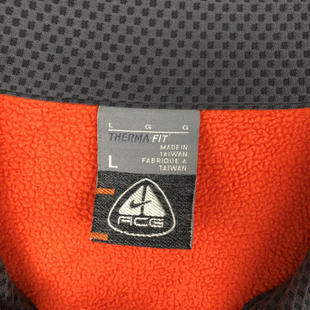 Nike ACG Half-Zip Fleece Pullover, Men's Size L (approx.) polyester orange type Vintage Second Hand