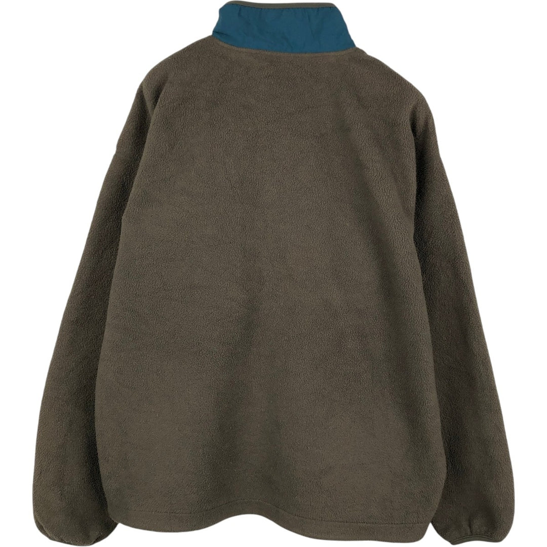 Columbia Half-Snap Fleece Pullover, Made in USA, Men's Size L (approx.) polyester Khaki type Vintage Second Hand