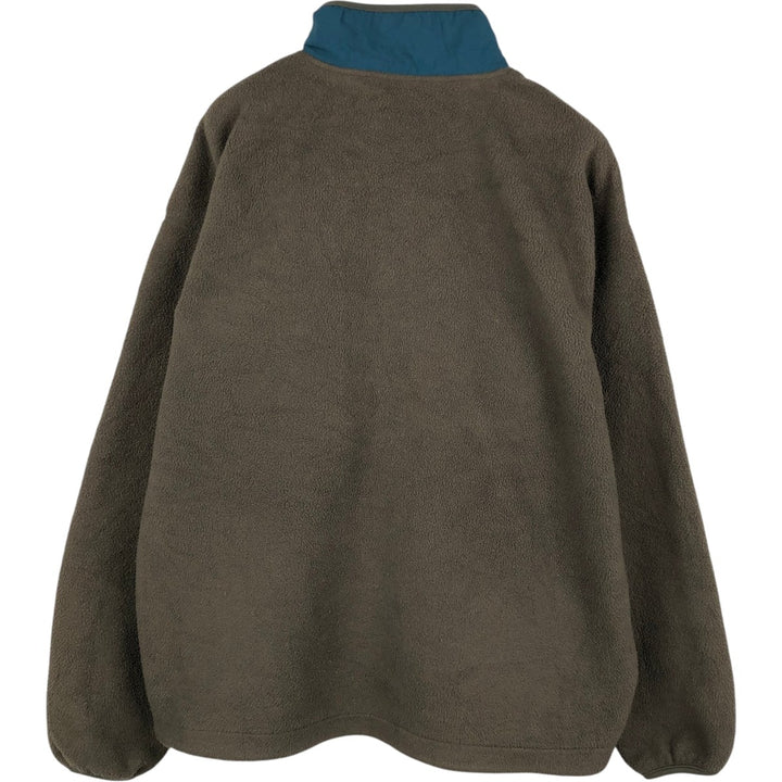 Columbia Half-Snap Fleece Pullover, Made in USA, Men's Size L (approx.) polyester Khaki type Vintage Second Hand